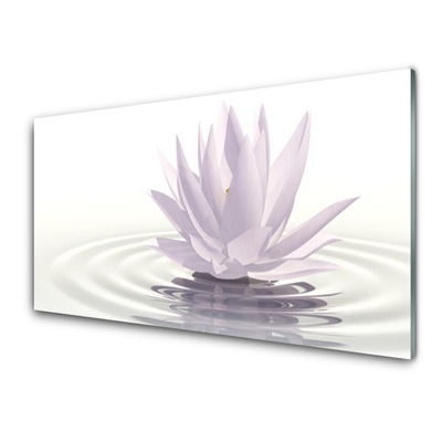 Obraz na skle Kvet voda umenie