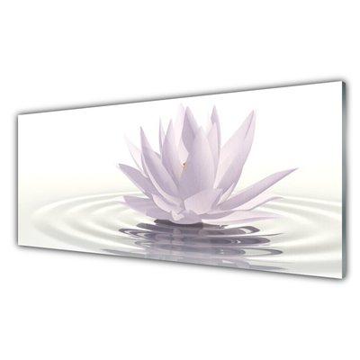 Obraz na skle Kvet voda umenie