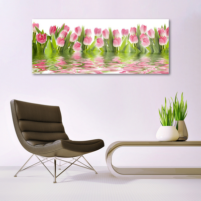 Skleneny obraz Tulipány rastlina príroda