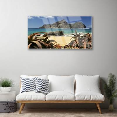 Skleneny obraz Pláž more skala príroda