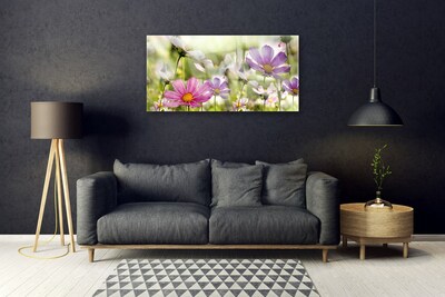 Skleneny obraz Kvety rastlina príroda