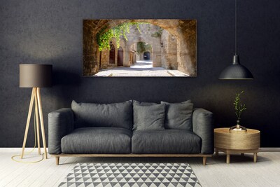 Skleneny obraz Zunel ulička architektúra