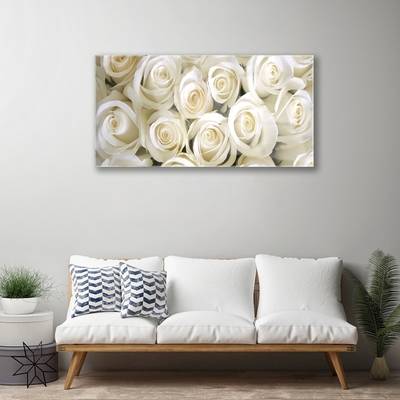 Skleneny obraz Ruže kvety rastlina