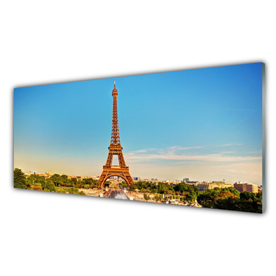Skleneny obraz Eiffelová veža paríž