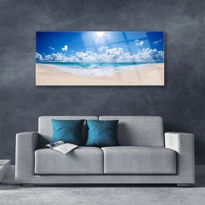Skleneny obraz Pláž more slnko krajina