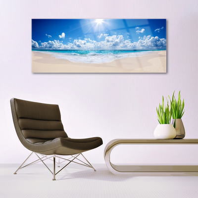 Skleneny obraz Pláž more slnko krajina