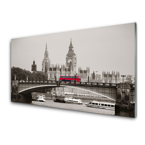 Skleneny obraz Most londýn big ben