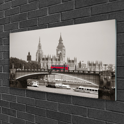 Skleneny obraz Most londýn big ben