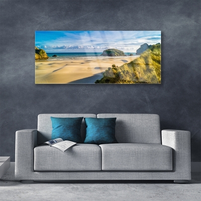 Skleneny obraz Pláž kamene krajina