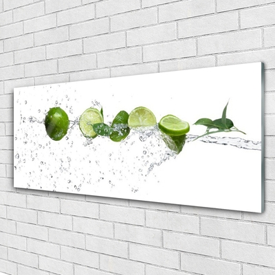 Skleneny obraz Limetka voda kuchyňa