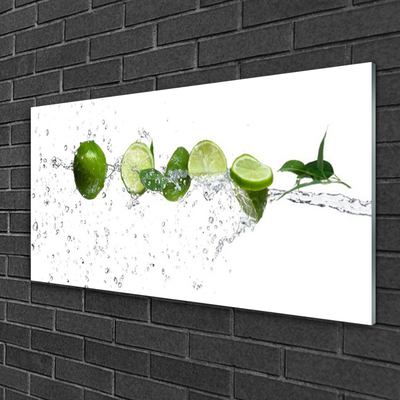 Skleneny obraz Limetka voda kuchyňa