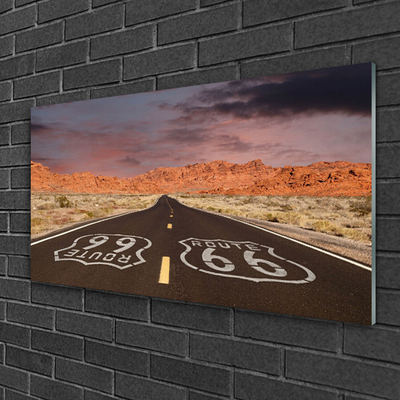 Skleneny obraz Diaľnica cesta púšť