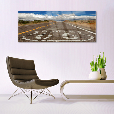 Skleneny obraz Cesta na púšti diaľnica
