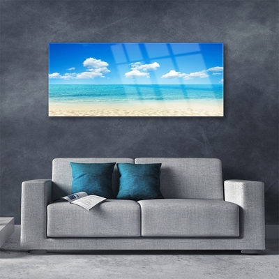Skleneny obraz More modré nebo