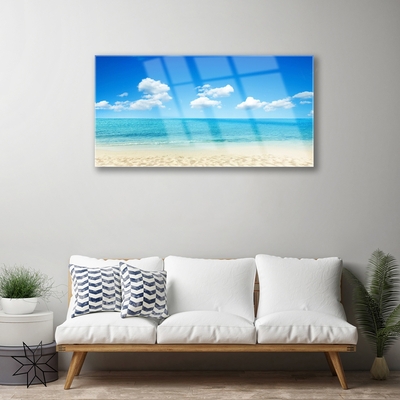 Skleneny obraz More modré nebo