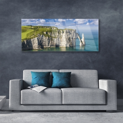 Skleneny obraz Útes pobrežie more skaly