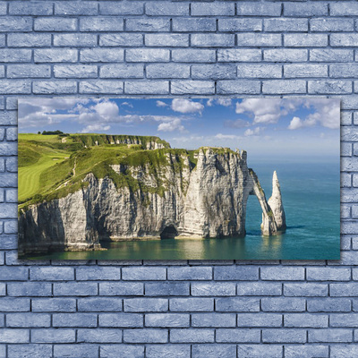 Skleneny obraz Útes pobrežie more skaly