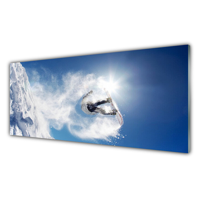 Skleneny obraz Snowboard šport sneh zima