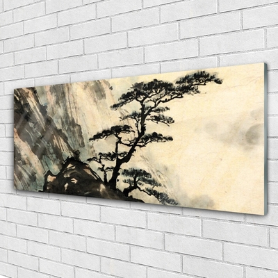 Skleneny obraz Maľovaný strom umenie