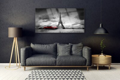 Skleneny obraz Eiffelova veža paríž výhľad