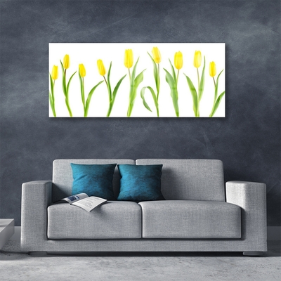 Skleneny obraz Žlté tulipány kvety