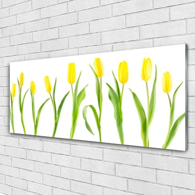 Skleneny obraz Žlté tulipány kvety