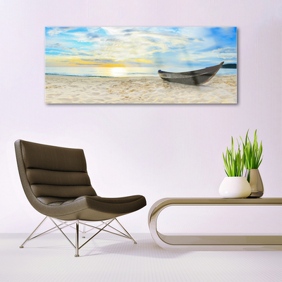Skleneny obraz Szklane loďku plaża morze