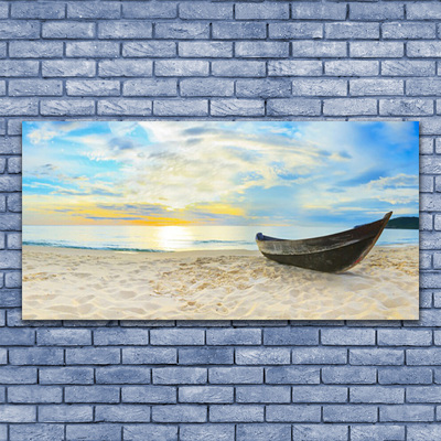 Skleneny obraz Szklane loďku plaża morze