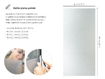 Samolepiaca fólia na sklo mliečna