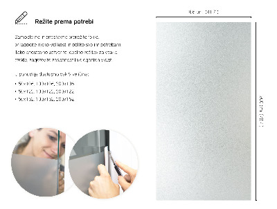 Samolepiaca fólia na sklo mliečna