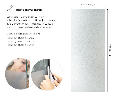 Samolepiaca fólia na sklo mliečna