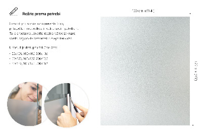 Samolepiaca fólia na sklo mliečna