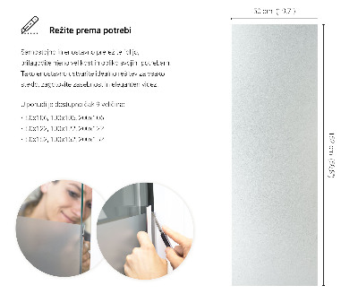 Samolepiaca fólia na sklo mliečna