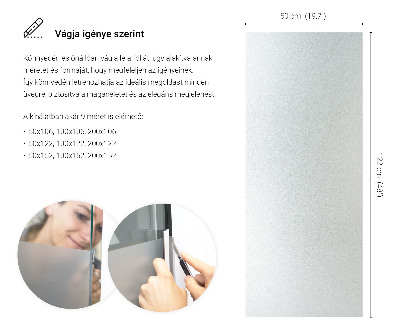 Samolepiaca fólia na sklo mliečna