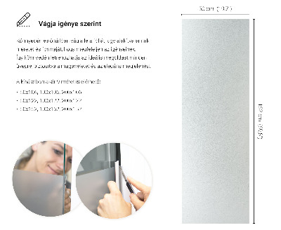 Samolepiaca fólia na sklo mliečna