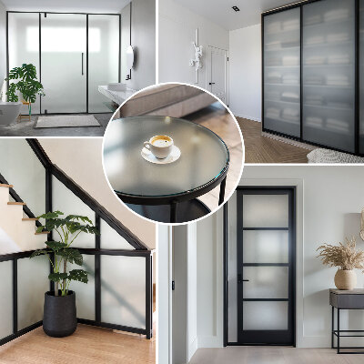 Samolepiaca fólia na sklo mliečna