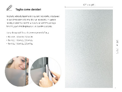 Samolepiaca fólia na sklo mliečna