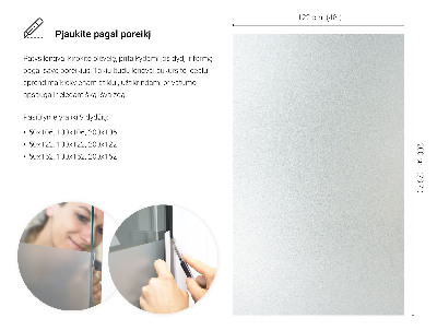 Samolepiaca fólia na sklo mliečna