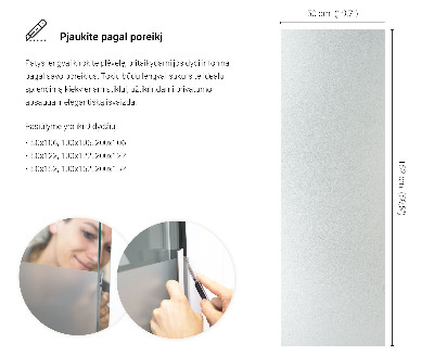 Samolepiaca fólia na sklo mliečna