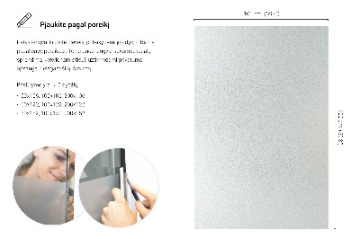 Samolepiaca fólia na sklo mliečna