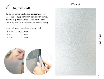 Samolepiaca fólia na sklo mliečna