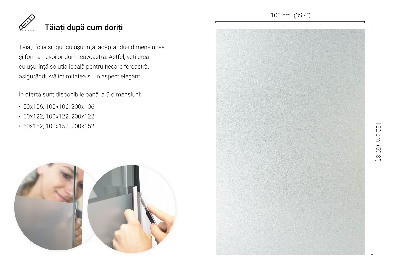 Samolepiaca fólia na sklo mliečna