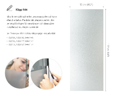 Samolepiaca fólia na sklo mliečna