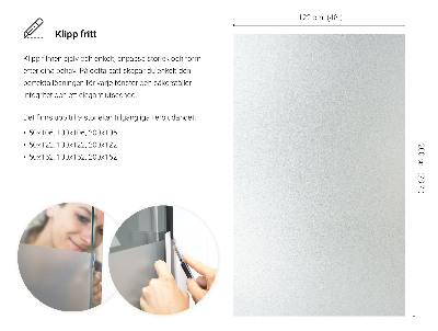 Samolepiaca fólia na sklo mliečna