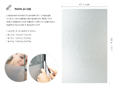 Samolepiaca fólia na sklo mliečna