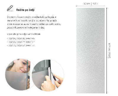 Samolepiaca fólia na sklo mliečna