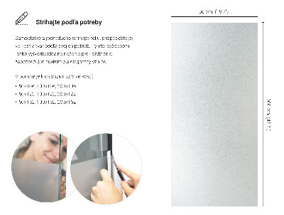 Samolepiaca fólia na sklo mliečna