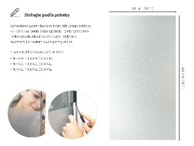 Samolepiaca fólia na sklo mliečna