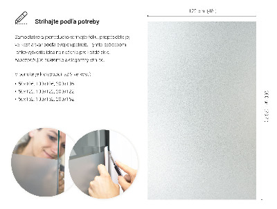 Samolepiaca fólia na sklo mliečna