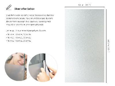 Samolepiaca fólia na sklo mliečna